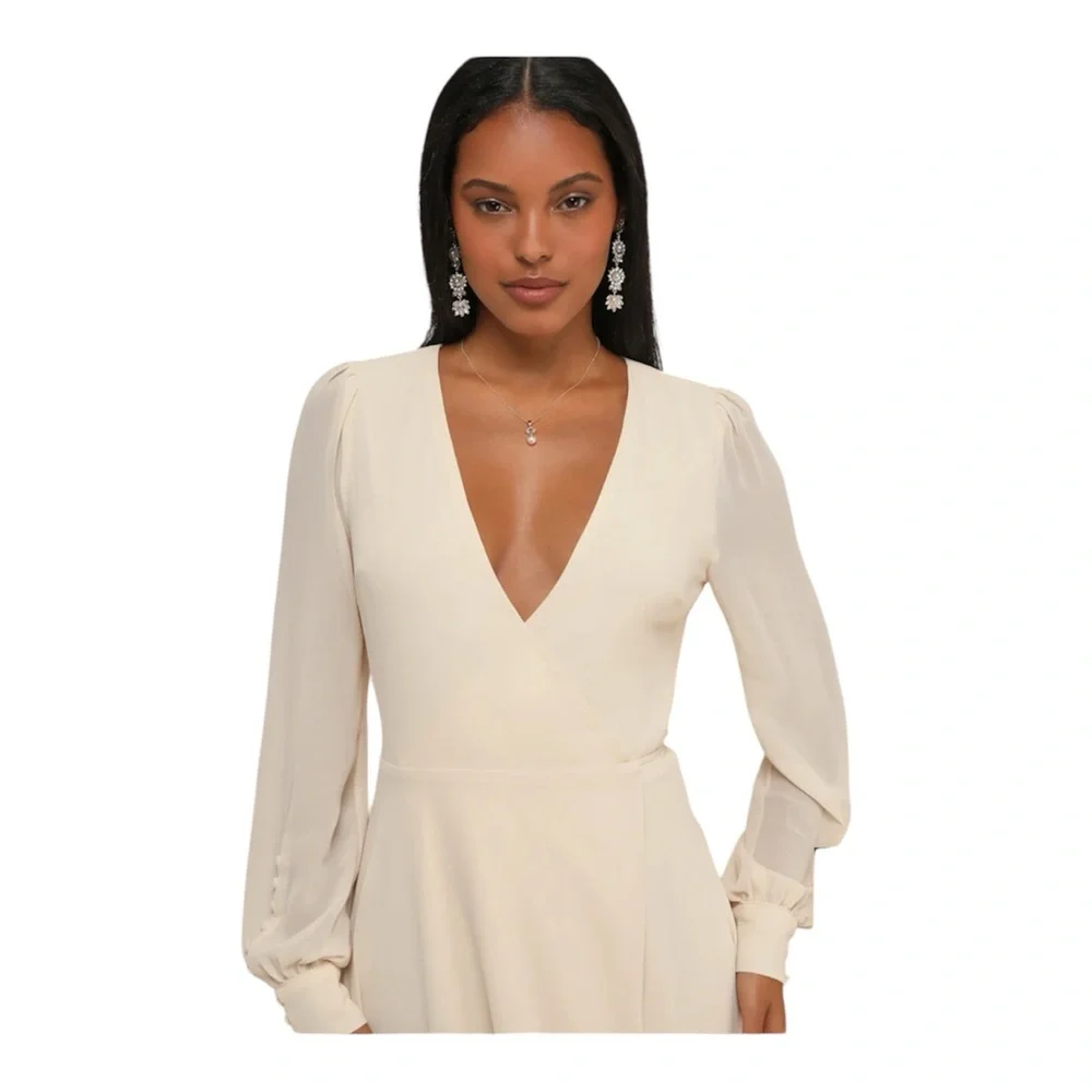 LULUS Maxi Elegant Cream Maxi Dress - Picture 5 of 8